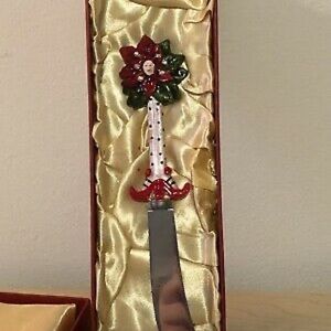 Rare!!!! NIB! Krinkles jeweled poinsettia spreader